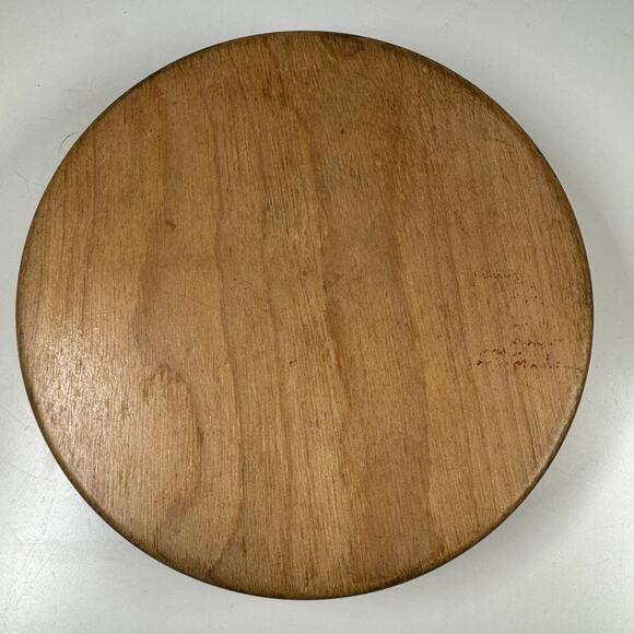 Vintage Wooden Hamburger Press with Painted Rooster Design Hinged Lid - Picture 2 of 6